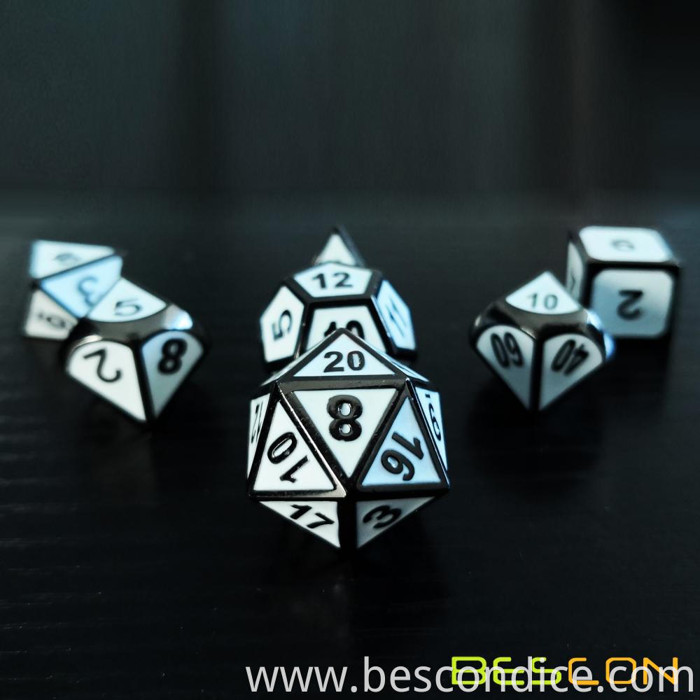 Polyhedral Metal Dice Set For Tabletop Game 10